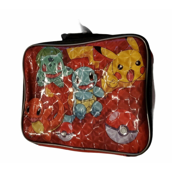 Accessory Innovations Other - Pokemon Pikachu & Friends Red & Black Holographic School Lunch Bag Box
